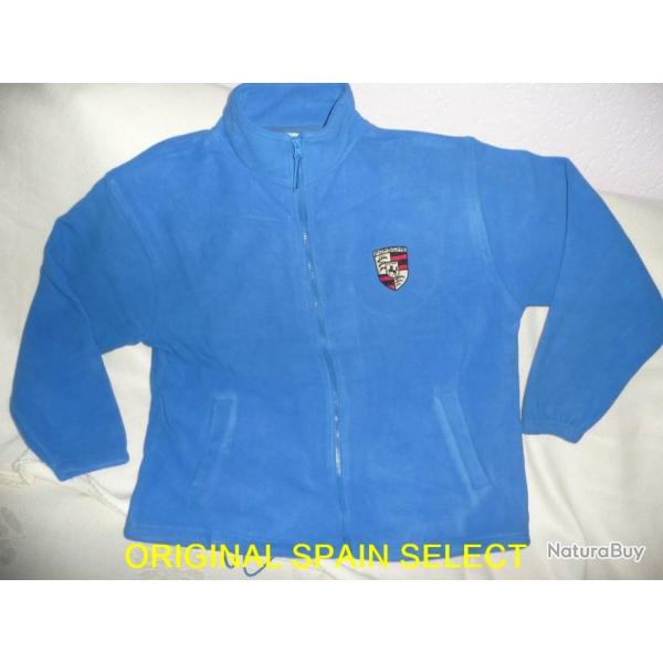 DESTOCKAGE : POLAIRE PORSCHE ( toutes tailles ) bleu royal 911 964 cayenne 356 993 996 997 991