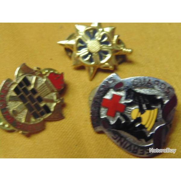 lot insignes + grade US army post ww2