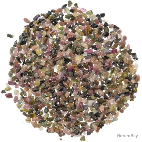 Mini pierres roul�es tourmaline multicolore - 3 � 8 mm - 50 grammes