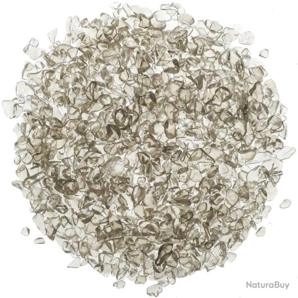 Mini pierres roul�es cristal fum� - 5 � 10 mm - 100 grammes