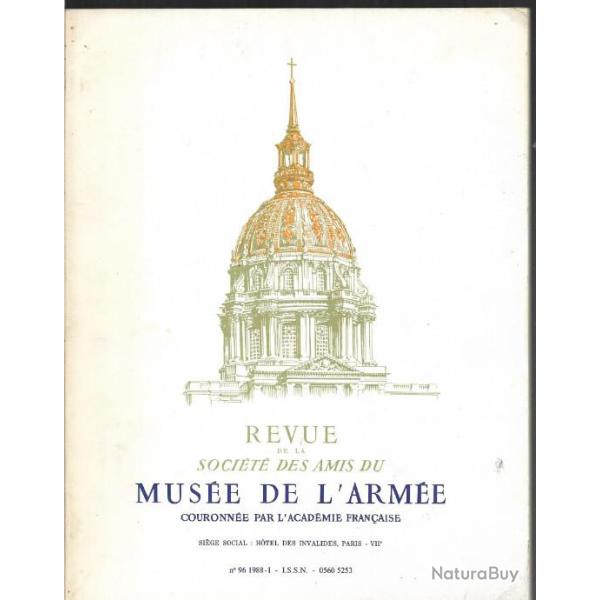 revue de la soci�t� des amis du mus�e de l'arm�e n 96 de 1988 , artillerie de montagne