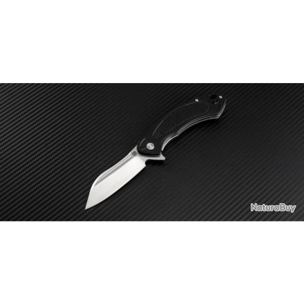 Couteau Artisan Immortal Black Lame Acier D2 Manche Black G-10 Linerlock Clip ATZ1818PBKF