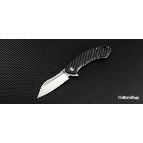 Couteau Artisan Immortal Fibre de Carbone Lame Acier D2 Manche G-10/Fibre de Carbone ATZ1818PCF