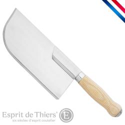 FEUILLE DE BOUCHER INOX DOS DROIT MANCHE BUIS 26 cm