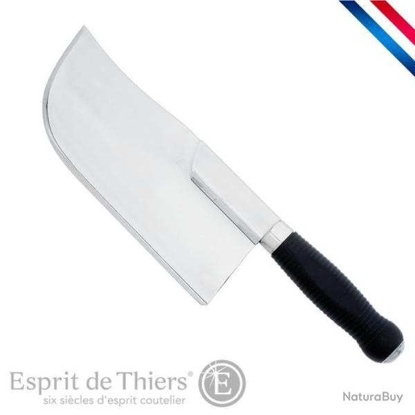 FEUILLE DE BOUCHER INOX DOS CINTRE MANCHE ABS 24 cm