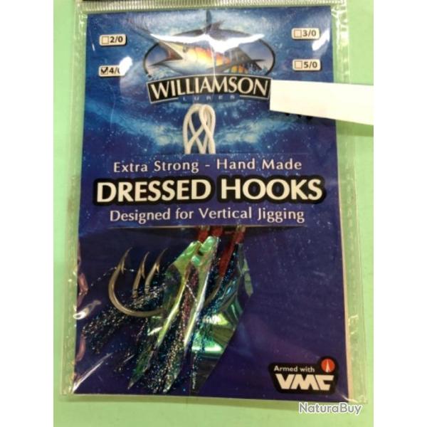 3 hame�ons assist�s 4/0 80 lbs. peche mer exotique jig williamson