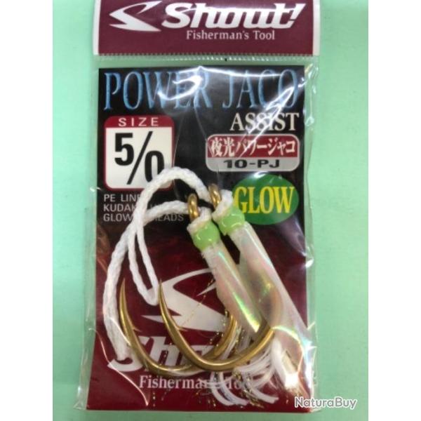 2 hame�ons assist�s 5/0 peche mer exotique jig shout power jaco