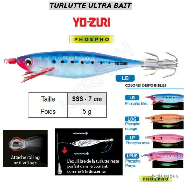 TURLUTTE ULTRA BAIT YO-ZURI Phospho Bleu (LB)