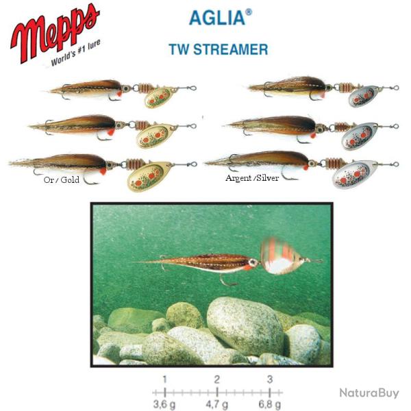 AGLIA� TW STREAMER MEPPS Argent 1 / 3.6 g
