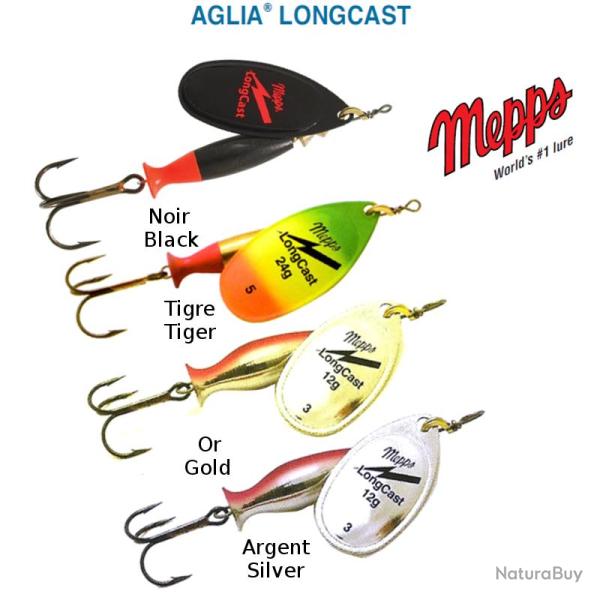 AGLIA� LONGCAST MEPPS Argent 2 / 8 g
