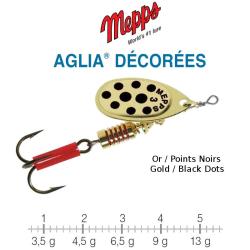 AGLIA&reg; DECOREES MEPPS 1 / 3.5 g Or/Points Noirs