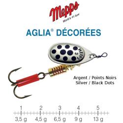 AGLIA&reg; DECOREES MEPPS 5 / 13 g Argent/Points Noirs