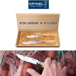 COFFRET PEUPLIER N&deg;8 Carbone et N&deg; 10 Inox OPINEL