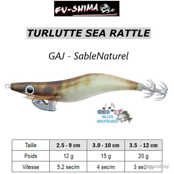 TURLUTTE SEA-RATTLE FU-SHIMA Sable 3.5 - 12 cm
