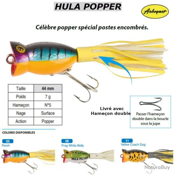 HULA POPPER ARBOGAST Perch