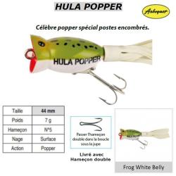 HULA POPPER ARBOGAST Frog White Belly