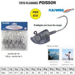 TETES PLOMBEES POISSON FLASHMER 21 g