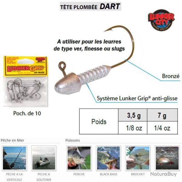 T�TES PLOMB�ES DART LUNKER CITY 7 g