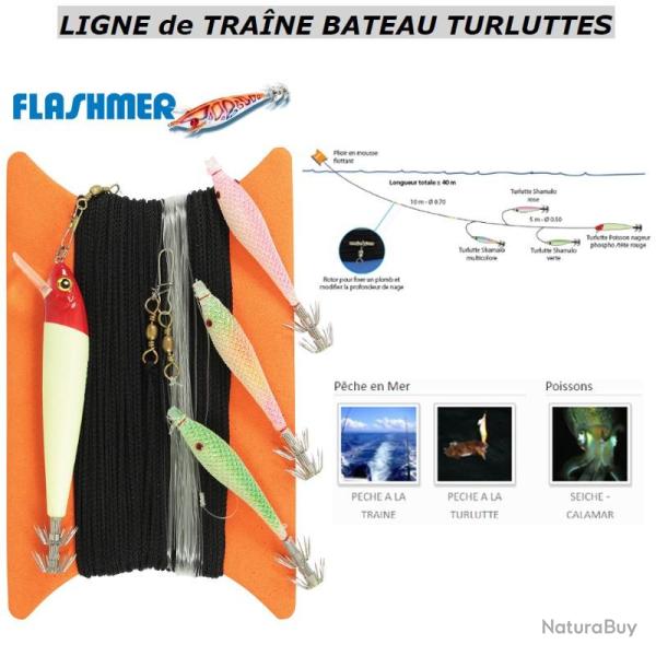 TRAINE BATEAU TURLUTTE FLASHMER