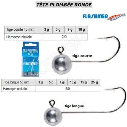 TETE PLOMBEE RONDE FLASHMER 3 g Courte