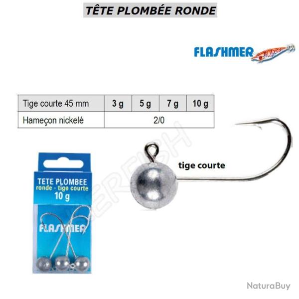 TETE PLOMBEE RONDE FLASHMER 5 g Courte