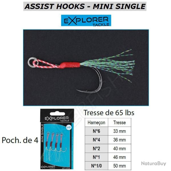 ASSIST HOOKS MINI-SINGLE EXPLORER TACKLE 6