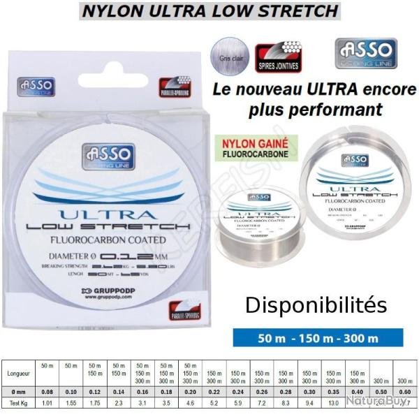 NYLON ULTRA LOW STRETCH ASSO 150 m 0.14 mm