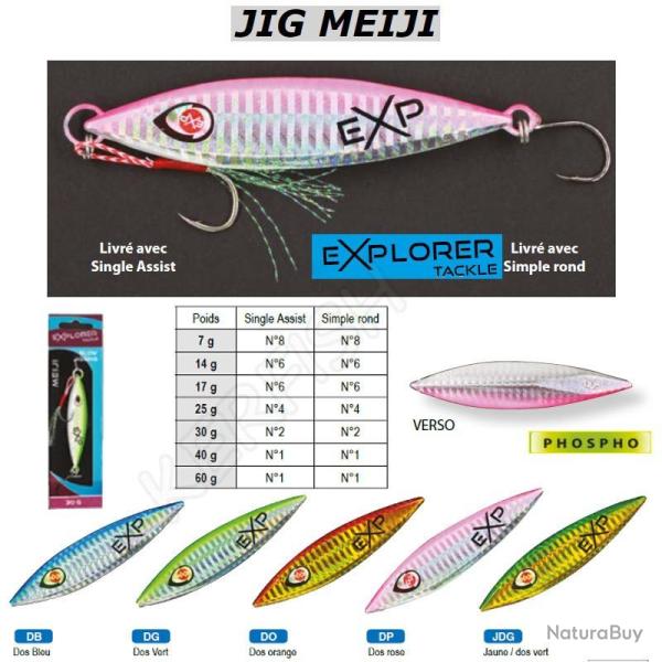 JIG MEIJI EXPLORER TACKLE 7 g Dos Rose