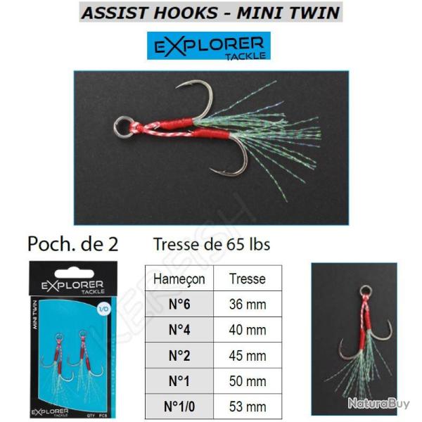 ASSIST HOOKS MINI TWIN EXPLORER TACKLE 4