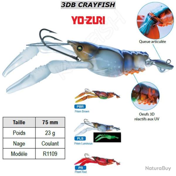 3DB CRAYFISH YO-ZURI Prism Luminous (PLS)