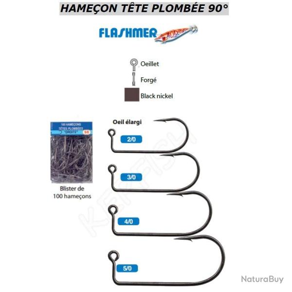 HAMECONS DROITS T�TE PLOMB�E 90� FLASHMER 4/0