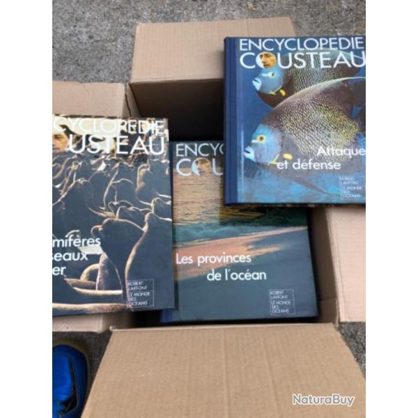 20 volumes Cousteau 1976 encyclop�die LIVRE COLLECTION  d�couverte de la mer et peche