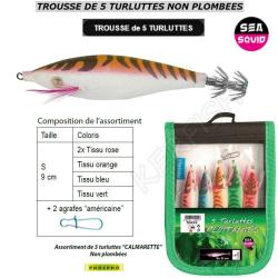 TROUSSES DE 5 TURLUTTES FLOTTANTES SEA SQUID