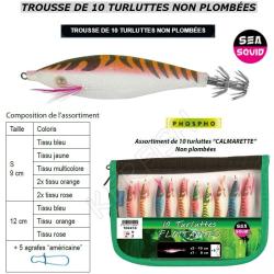 TROUSSES DE 10 TURLUTTES FLOTTANTES SEA SQUID