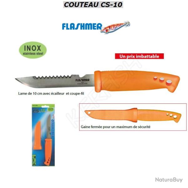 COUTEAU BLISTER CS-10 LAME 10 cm FLASHMER