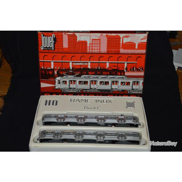 JOUETS ANCIENS-TRAIN JOUEF ELECTRIQUE-RAME INOX "BUDD"-CHEMIN DE FER SNCF- ANNEES 1968/1969