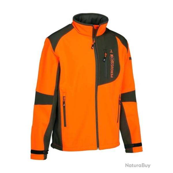 Blouson softshell Percussion Orange Kaki