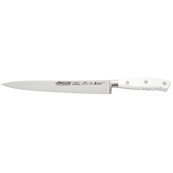 Couteau  fileter forg Arcos Riviera manche blanc 20 cm