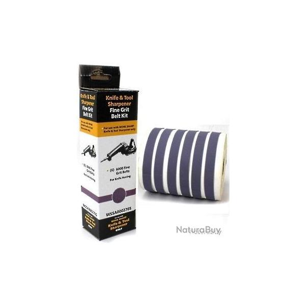 WS2705-Kit de courroies grain 6000 fin pour Aiguiseur Work Sharp WS1 ou MK2