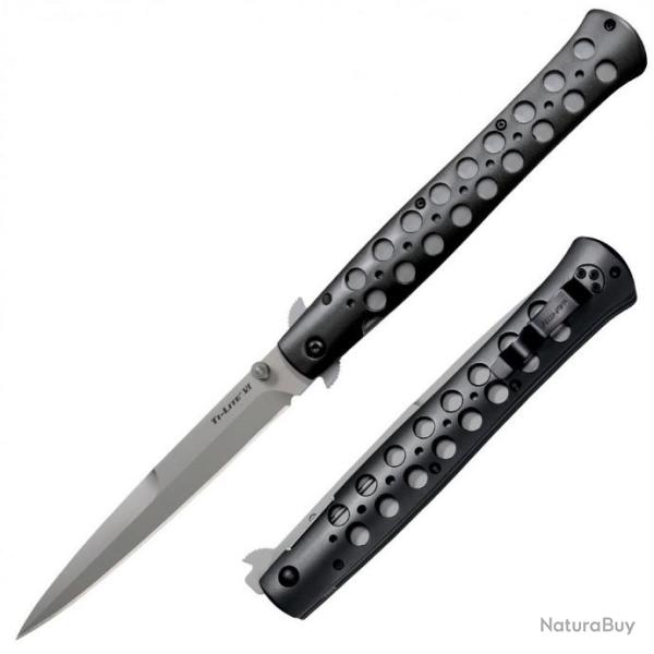Couteau Cold Steel Ti-Lite Lame Acier S35VN Manche Black Aluminium Linerlock Clip CS26B6