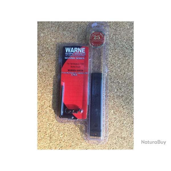 Embase Warne 1 pi�ce en alu Remington 7400 - 7600 - 750