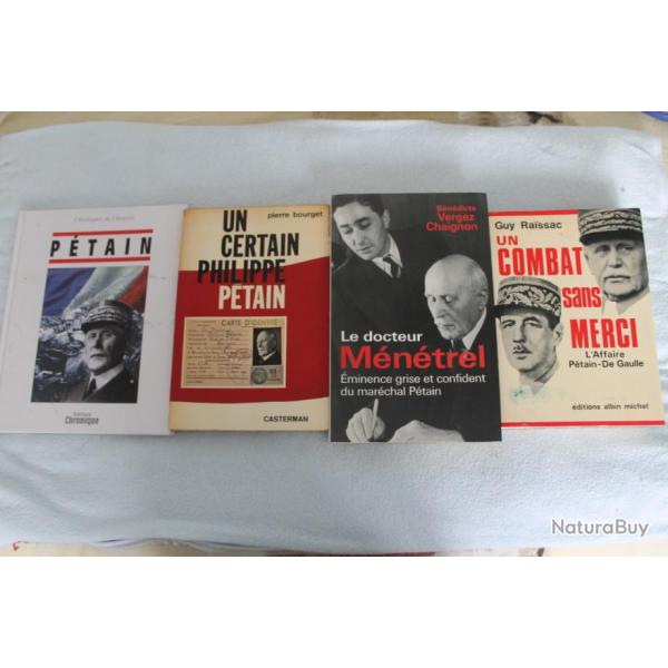Lot 4 ouvrages Philippe P�tain