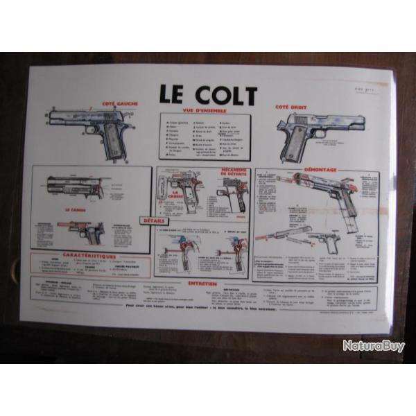 Notice du  COLT 45 fonctionnement, d�montage, entretien