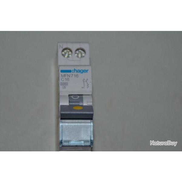1 Disjoncteur C16 Hager