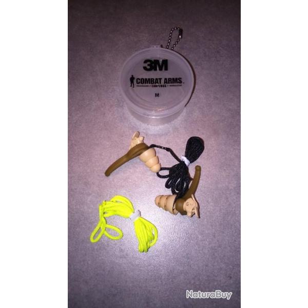 OFFRE 12 PAIRES DE BOUCHONS DE TIR ANTI-BRUITS marque 3M type COMBAT ARMS 4.1 totalement NEUFS x12