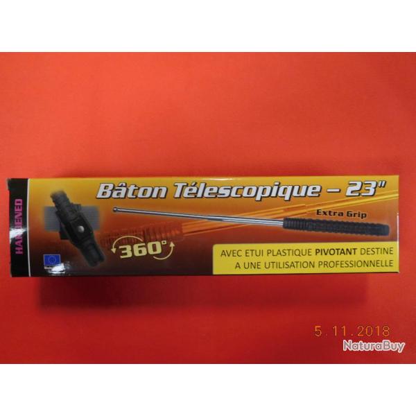 matraque telescopique 23", poigne anti-drapant