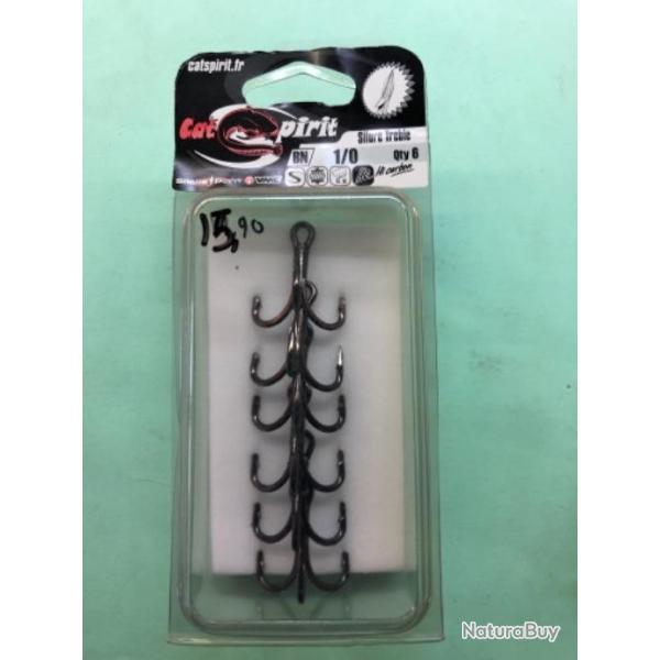 6 hame�on triple 1/0 r�f 7560bn ou 7560 p�che silure cat spirit VMC