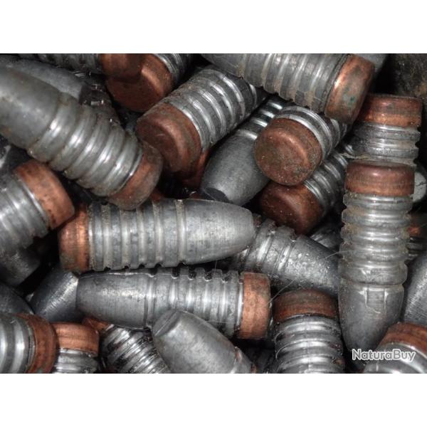 Sachet de 150 ogives - 240 grains - 9,42mm - Plomb Nez Plat avec gas check