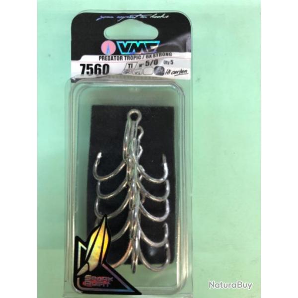 5 hame�on triple 5/0 r�f 7560ti ou 7560 predator tropic vmc  p�che mer exotique