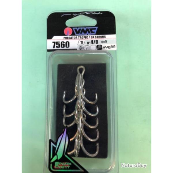 5 hame�on triple 4/0 r�f 7560ti ou 7560 predator tropic vmc  p�che mer exotique